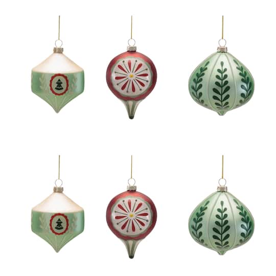 Melrose Glass Ornaments Set